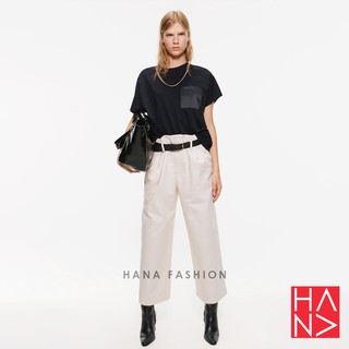 HanaFashion - Basic Left Ribbon T-Shirt Kaos Polos Wanita