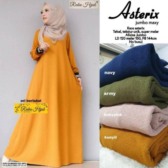 Asterix Jumbo Maxy, maxy jumbo, maxy dress, maxy lebaran, gamis, gamis Jumbo, maxy jumbo, gamis ootd