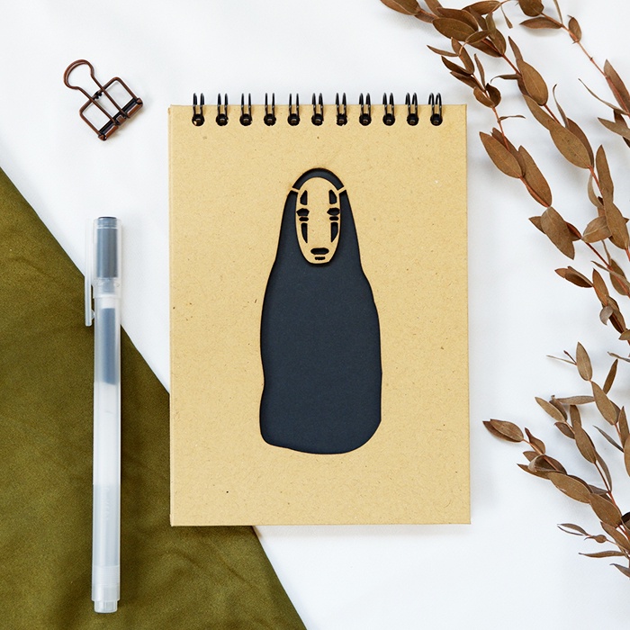 

Otterspace Studio | Kaonashi / No-Face Ring Notebook - Studio Ghibli Spirited Away