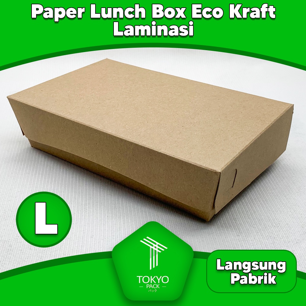 Jual Paper Lunch Box Bahan Kraft Lunch Box Paper Coklat Size M L S