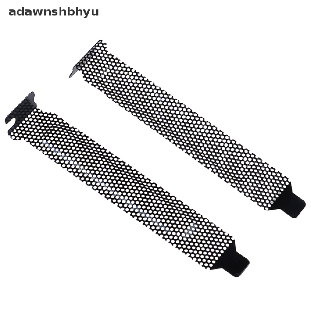 Adawnshbhyu 10Pcs Hitam Baru Penutup slot PCI filter Debu blanking plate Baja Keras