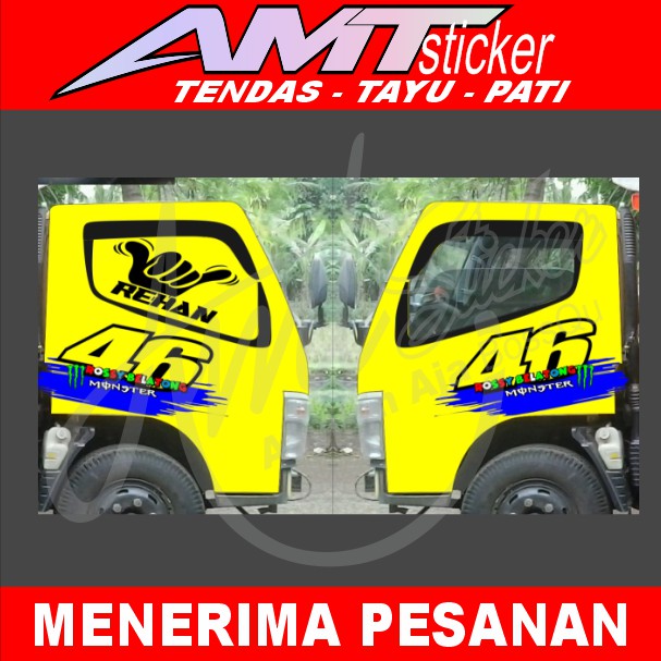 [COD] Stiker Decal/Cutting Pintu Samping Truk Stiker Blok Kaca Samping Stiker Truk