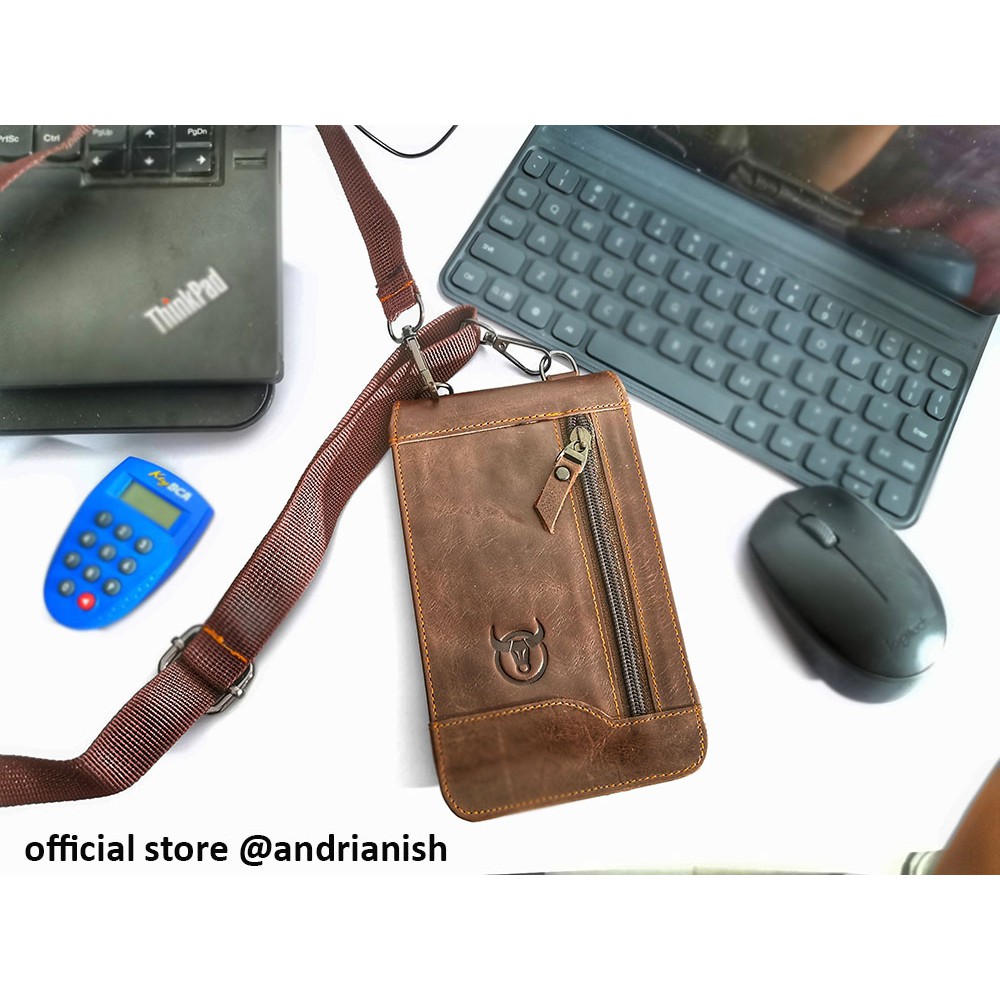 Dompet HP pinggang kulit asli premium