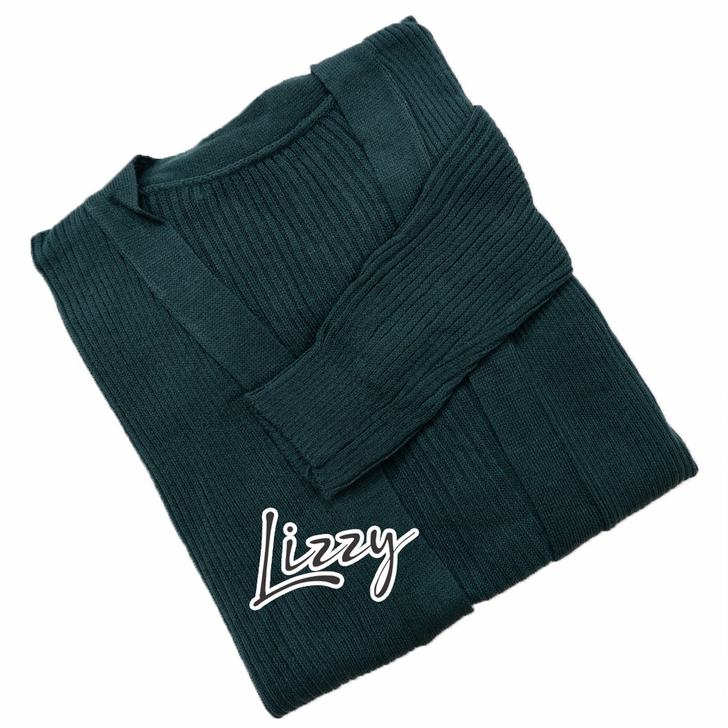 Lizzy - LONG CARDIGAN BELLE PREMIUM-EMERALD
