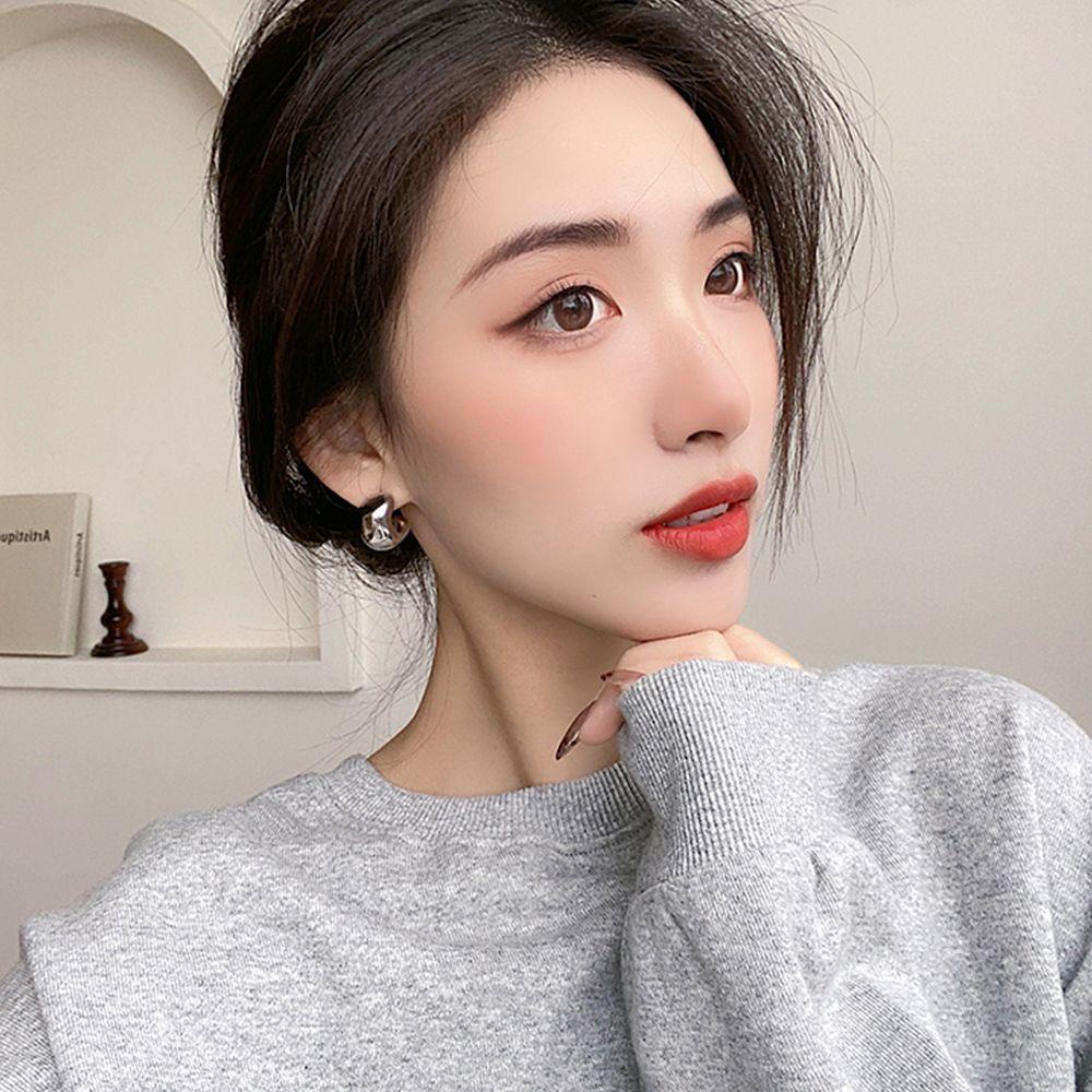 NEEDWAY Wanita Anting Minoritas Retro Pesta Bintang Gaya Yang Sama Temperamen Baroque Tidak Teratur Stud Earrings