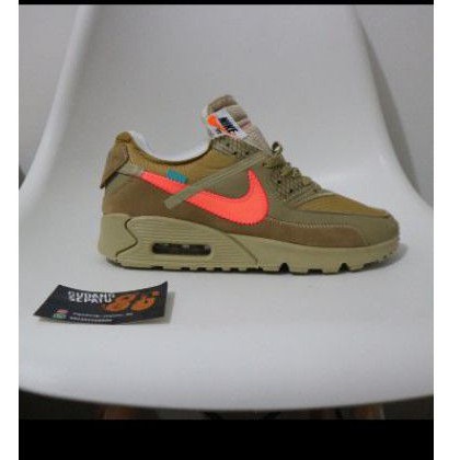 SEPATU NIKE AIR MAX 90 X OFF WHITE DESERT ORE BROWN