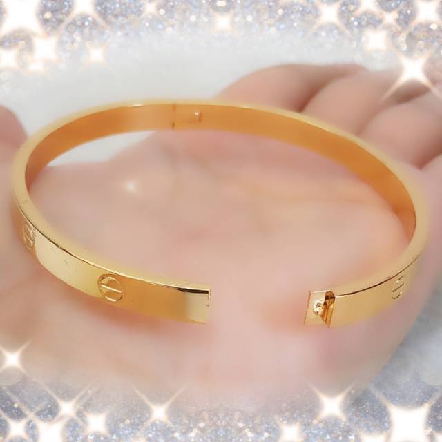 Xuping/perhiasan lapis emas gelang dewasa polos