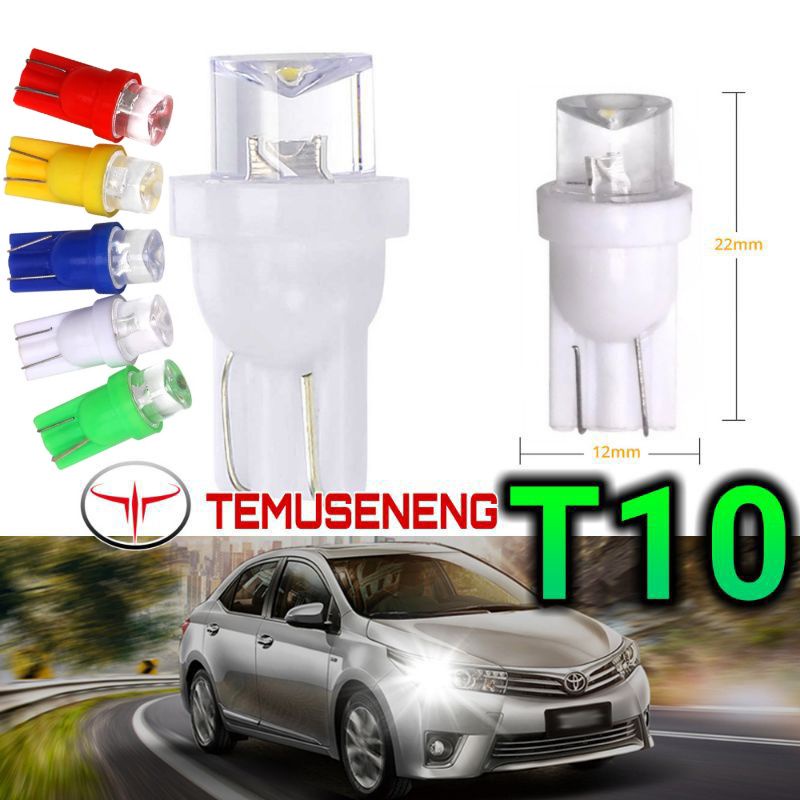 Lampu Led T10 Dc 12V W5W Mobil Motor 1 Smd Murah Sen Sein Speedometer Senja Kota Plat Nomor