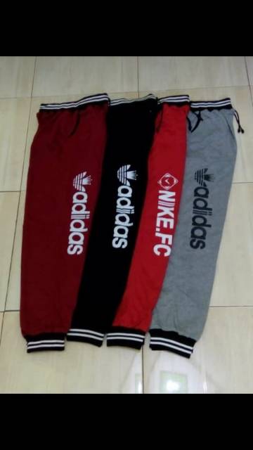 Celana joger sport trening bahan babytery tebal xl dewasa