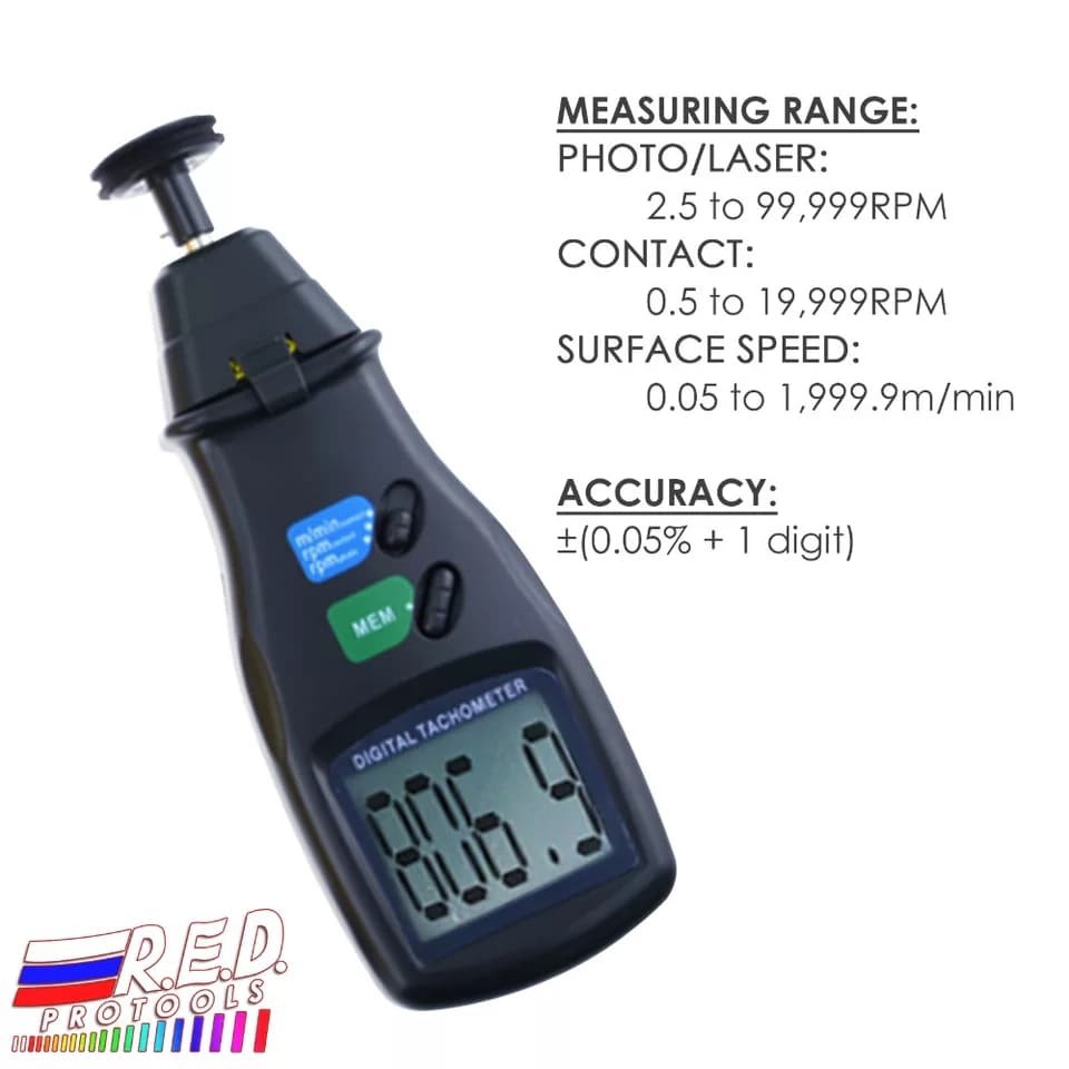 digital tachometer contact &amp; non contact dt6236B dt ukur putaran RPM