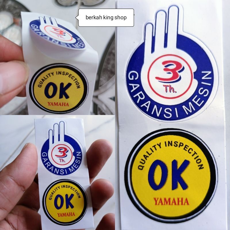 stiker logo  garansi dan ok motor yamaha rx king universal semua motor yamaha
