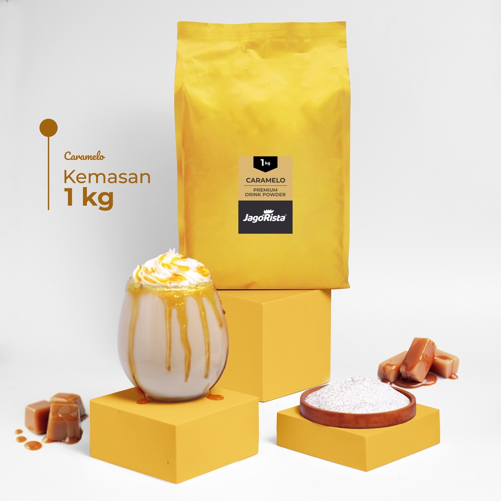 

Jagorista - 1 KG Premium GOLD Caramelo ( Bubuk Minuman / drink Powder ) jr