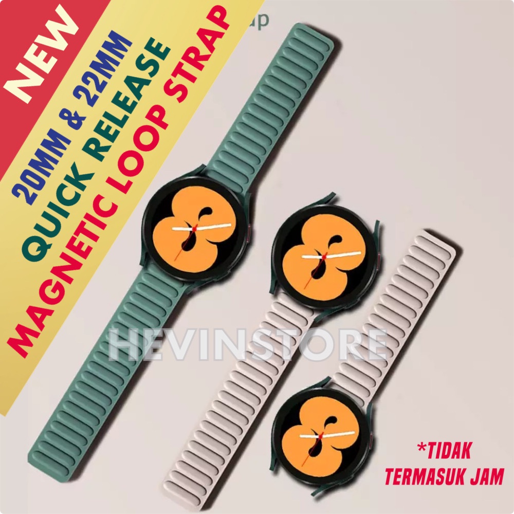 Rubber Loop Strap 20MM 22MM Silicone Band Smartwatch Tali Jam