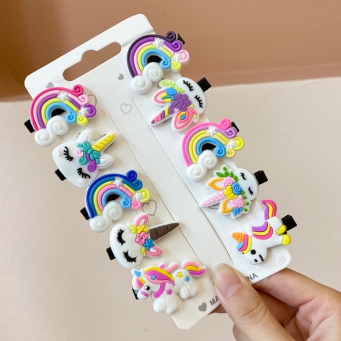 10PCS JEPIT RAMBUT ANAK / JEPITAN RAMBUT ANAK MOTIF KARAKTER KARTUN-JPT - PONY HORN