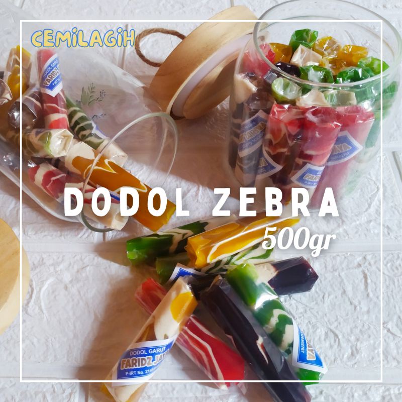 DODOL GARUT/DODOL ZEBRA WARNA-WARNI 500gram