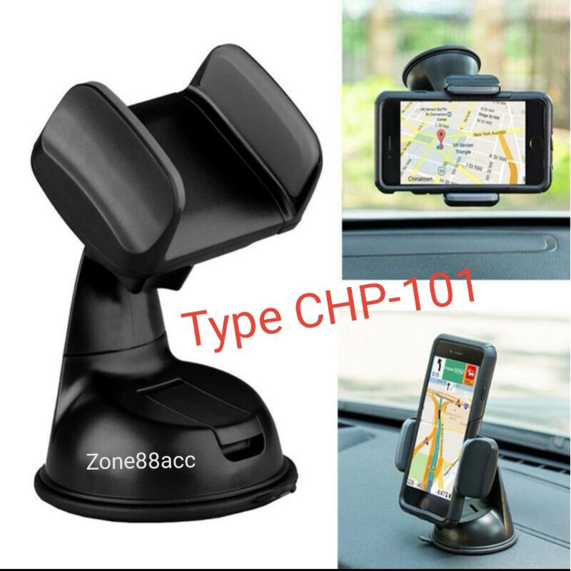 Phone Holder Dudukan Handphone Hp Kaca Mobil Car Dasboard Jepit Universal Standing Pro CHP