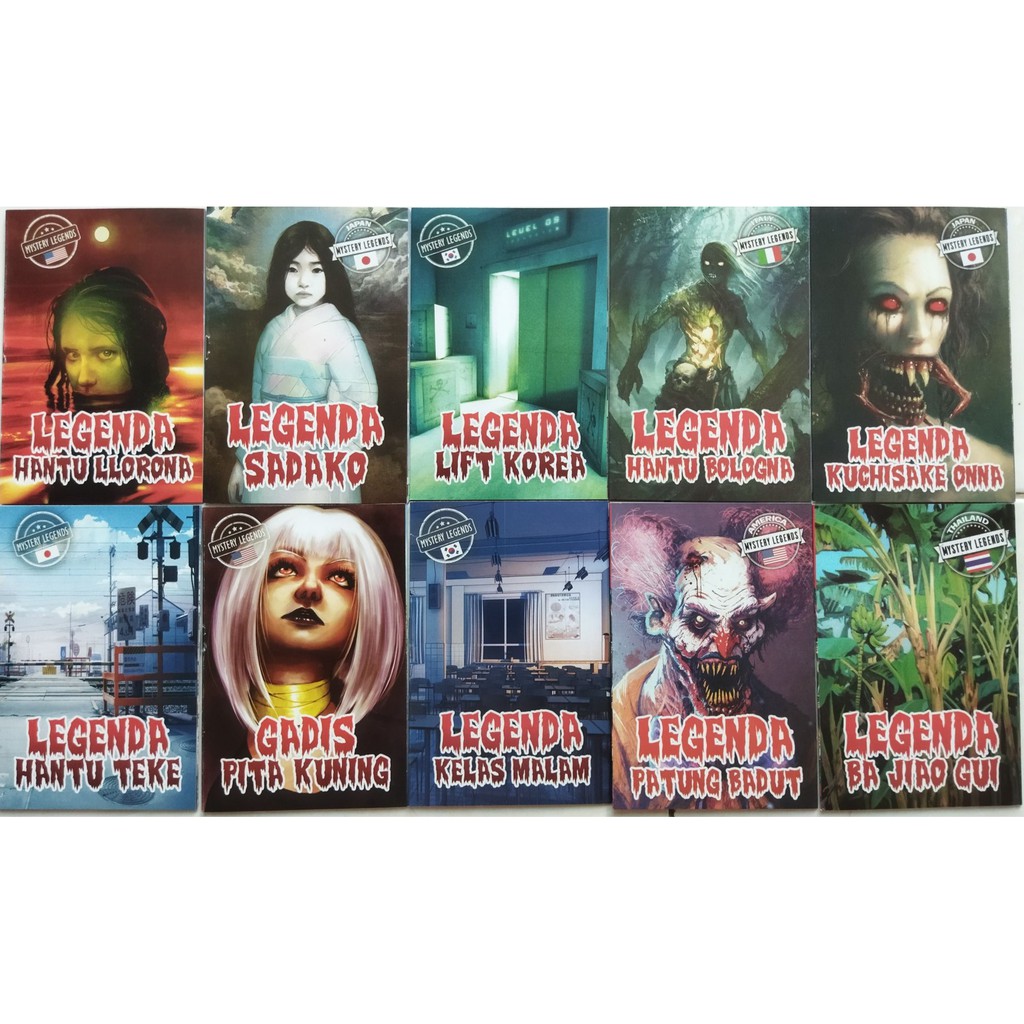 Komik Horor Mini Berwarna dapat 5Buku Legenda Misteri Buku Murah Meriah