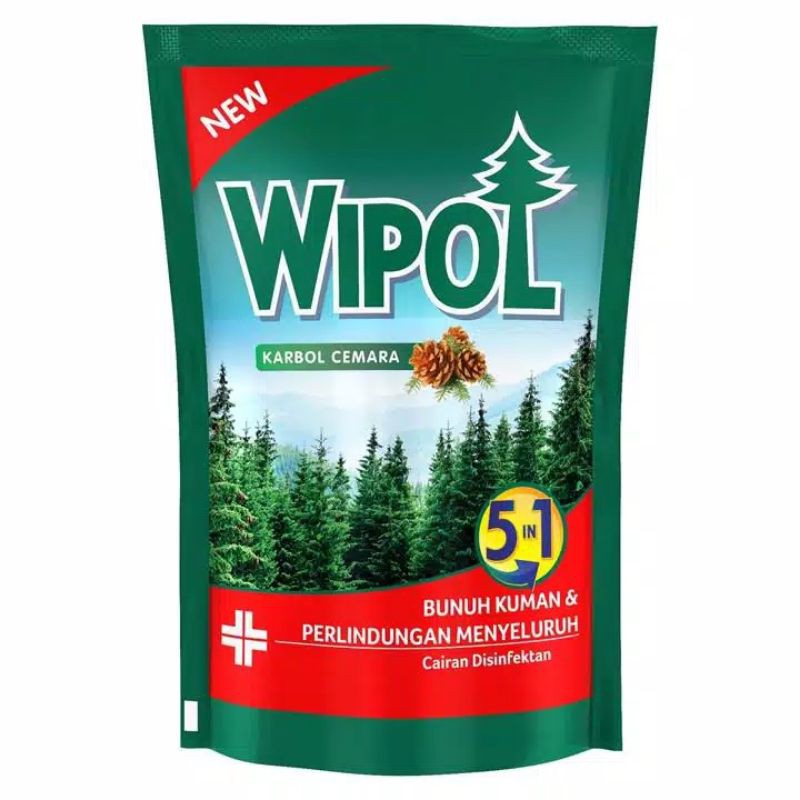 Wipol Pel Lantai Karbol Cemara 780 Ml - Karbol Lantai, Karbol Pembersih, Karbol Botol