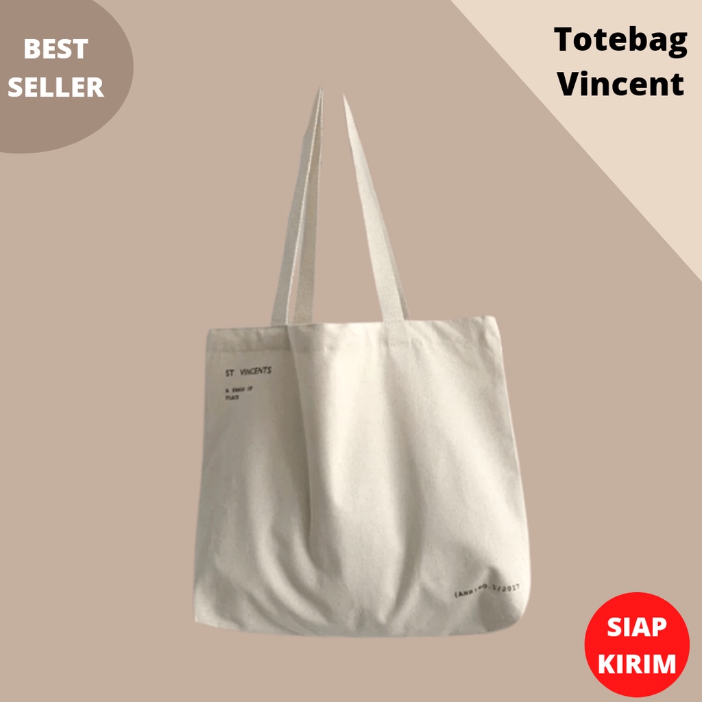 TOTE BAG VINCENT Aesthetic Simple Kanvas