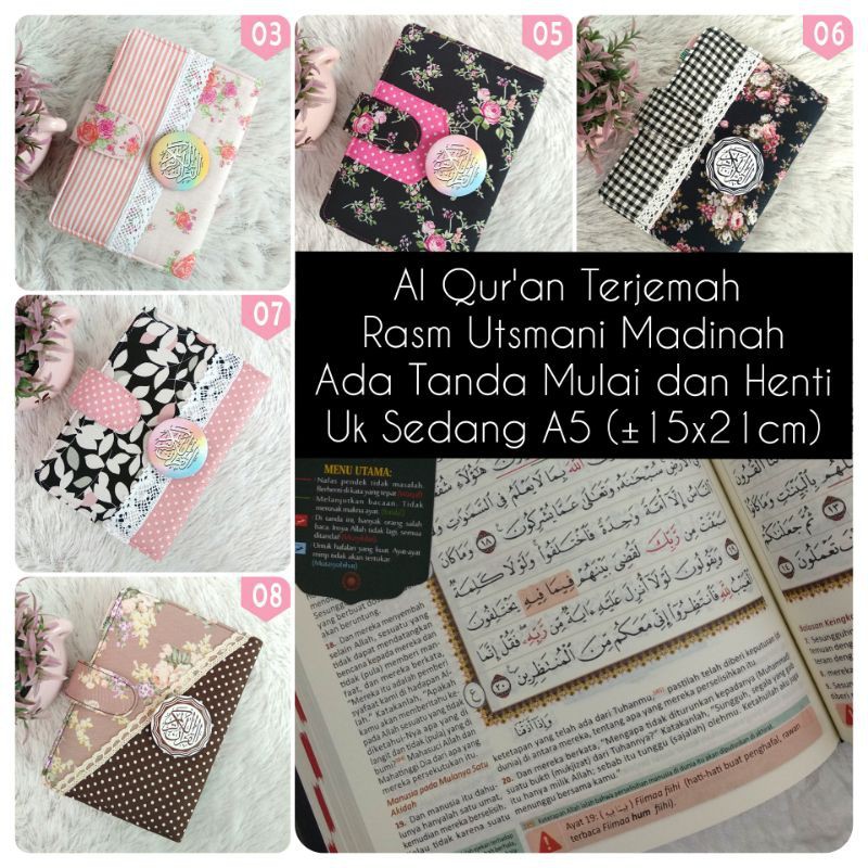 Quran Sampul Mushaf Ash Shahib Khat Rasm Utsmani Waqaf Ibtida Terjemah ALQ16 A5 Sedang