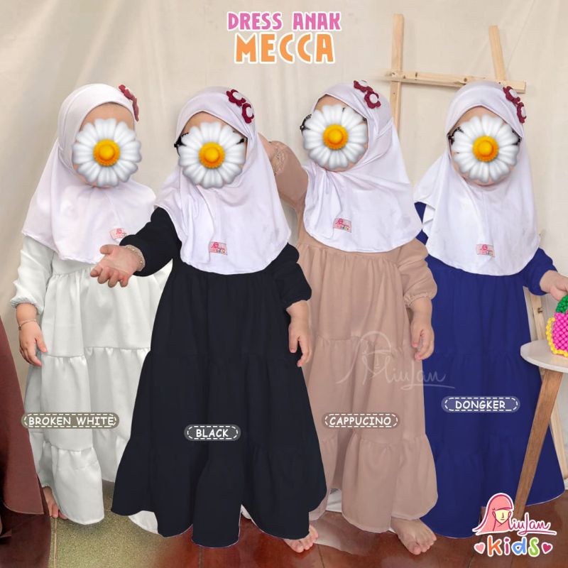 Dress Muslim MECCA New Anak 1-2th | MiuLan Kids | Baju Busana Gamis Gaun Pakaian Muslim Anak Perempu