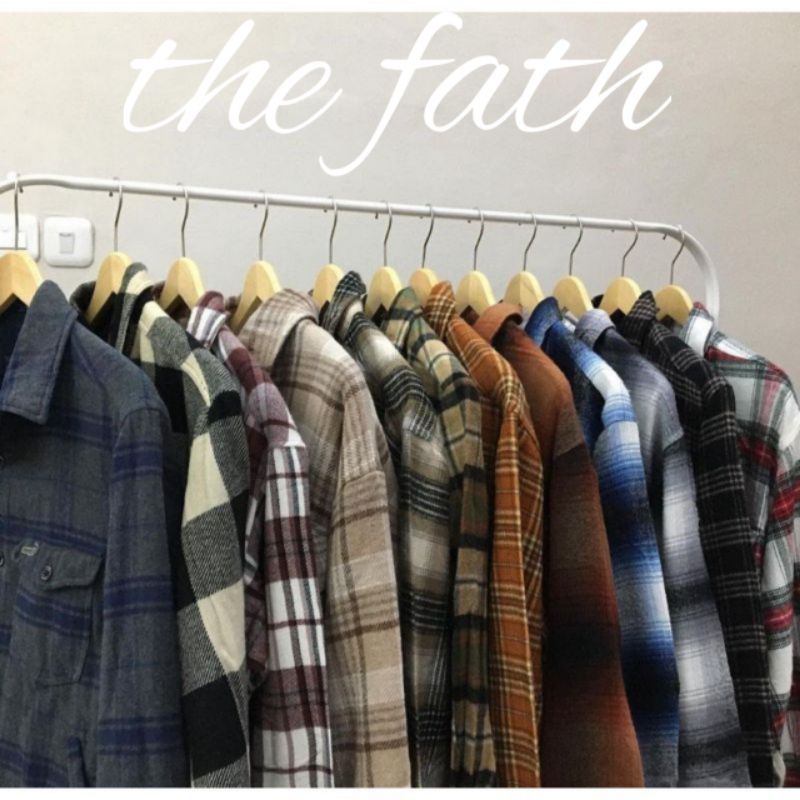 Kemeja Flanel Pria Wanita Unisex Lengan Panjang Hem Kemeja Pria Lengan Panjang / Kemeja Flanel Pria 