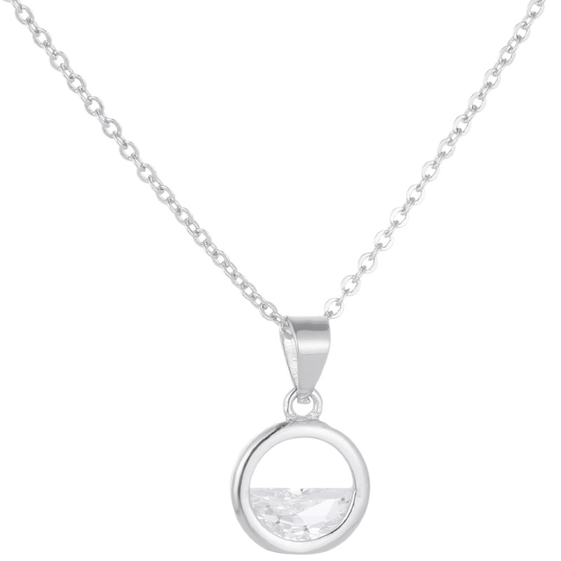 [Ready Stock]Fashion Silver-Plated Necklace Simple Spring Clavicle Chain