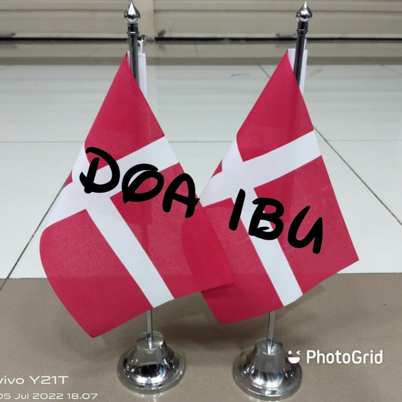 

best seller tiang stenlis meja+bendera DENMARK ready stock