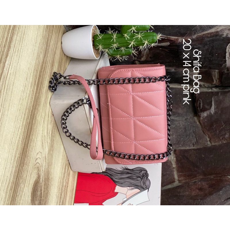 tas slempong wanita terkini size 20x 14 cm