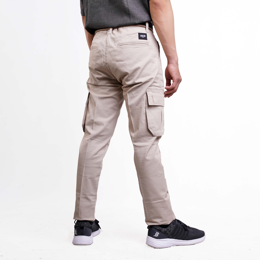 RS31 Celana Cargo Pants High Quality Super Big Size - Cargo Pria Ukuran Jumbo Krem