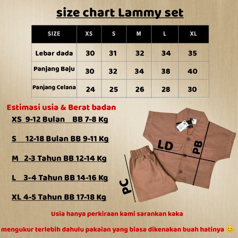 KAMMY SET / SAFARI SET ( Baju Setelan Anak &amp; Bayi )