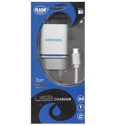 TC Charger SAMSUNG T65 Casan 2USB 2A / 2.1A MICRO FAST CHARGING 2IN1 Grosir