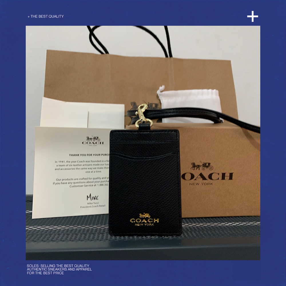 

[ORIGINAL] Coach Lanyard ID Card - Black [SALE]