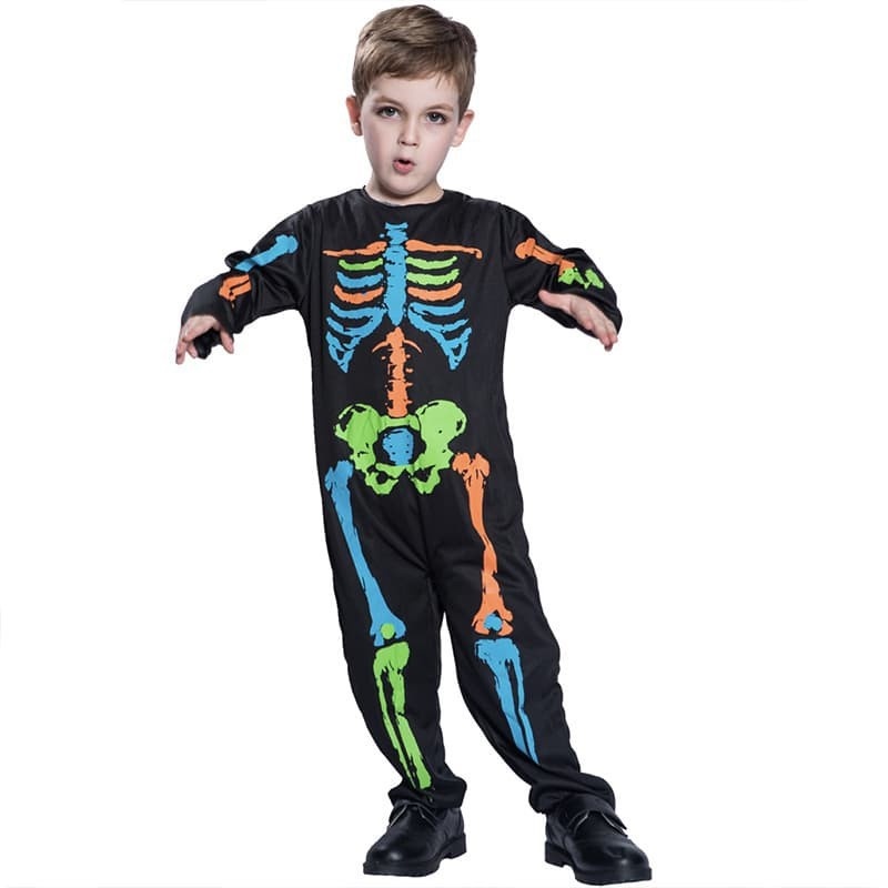 Colourful Skeleton halloween costume kostum halloween anak tengkorak