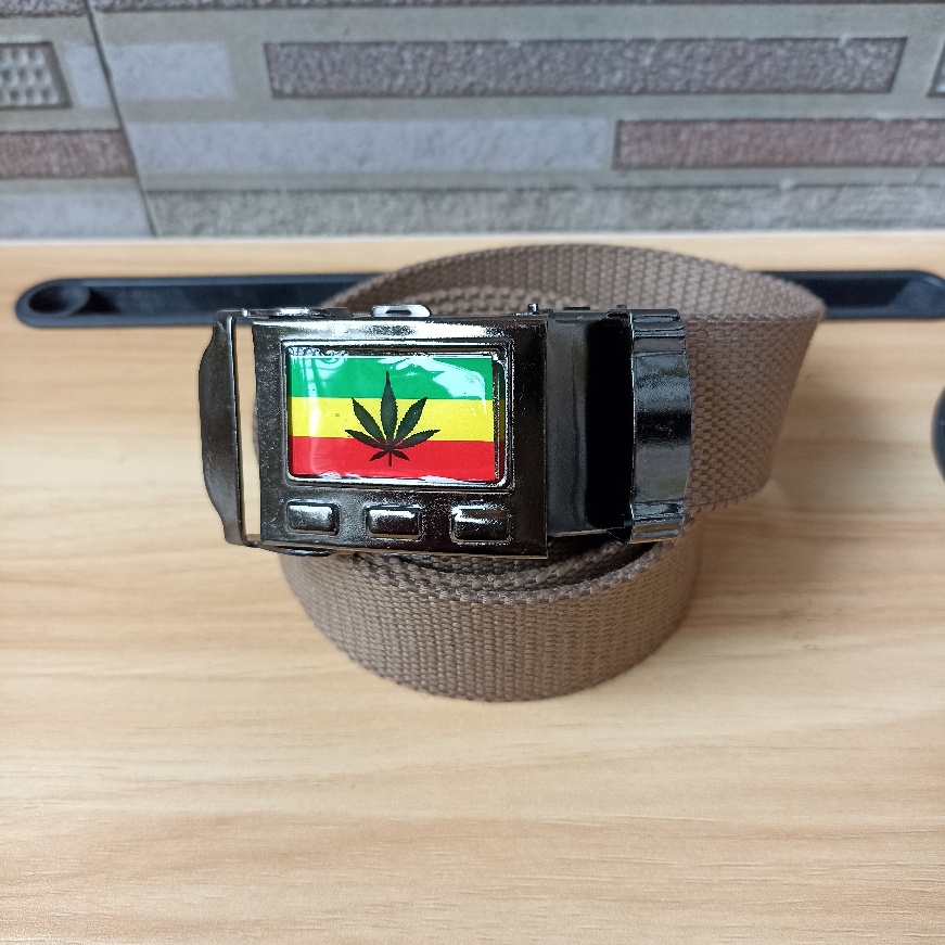 Ikat Pinggang Pria Sabuk Katun Kanvas Gesper Rasta Jepit Men Belt S048