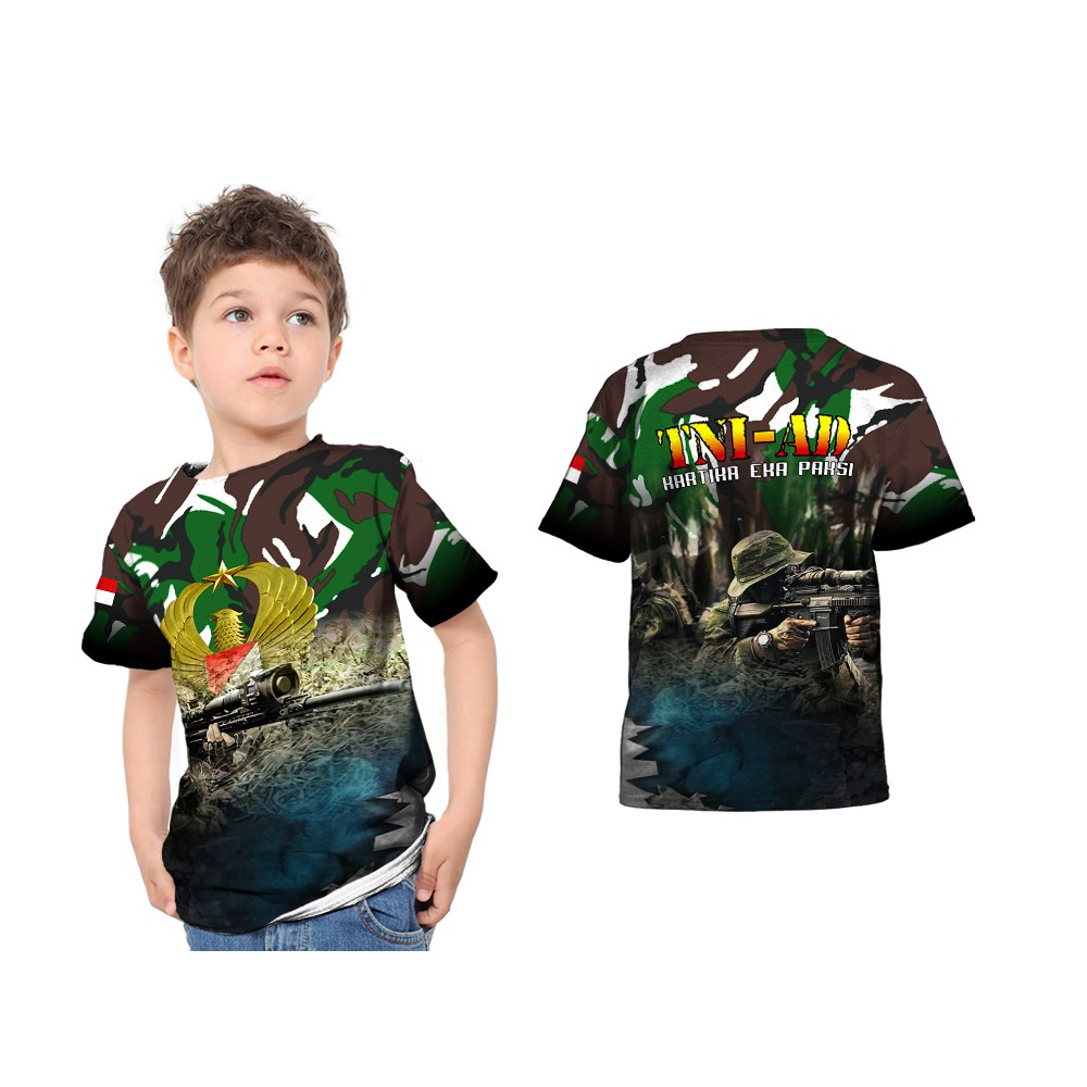 Kaos TNI AD Anak | Kaos Loreng TNI AD | Kaos TNI AD Terbaru