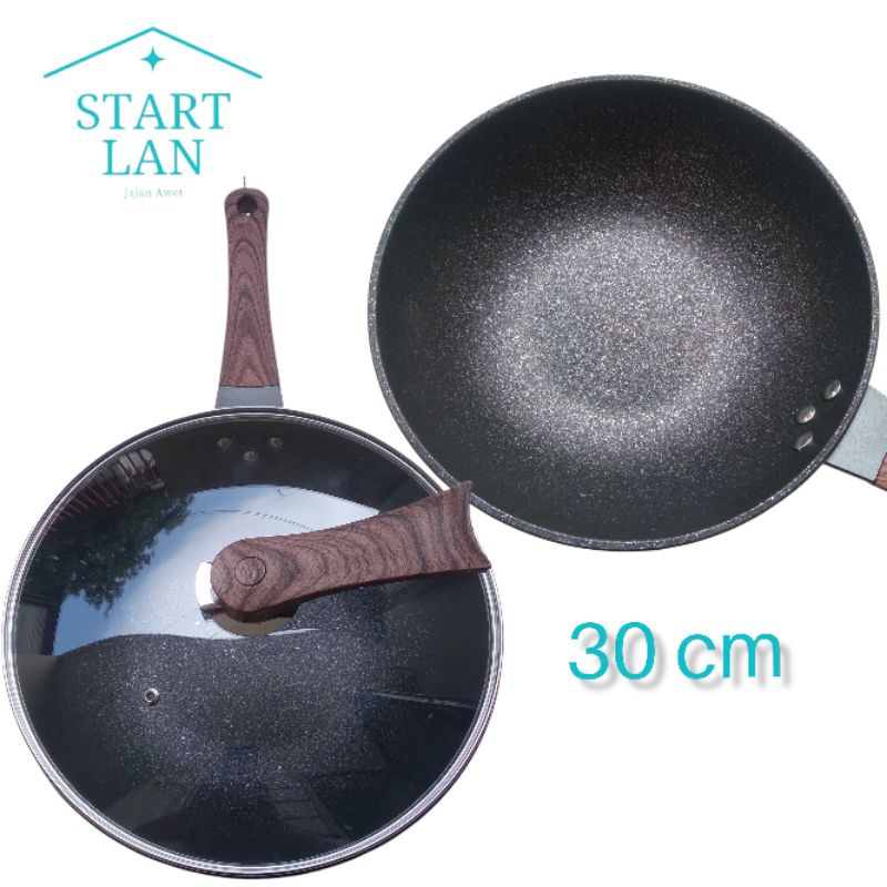 Wajan Wok Pan 30cm Teflon Anti Lengket wajan penggorengan
