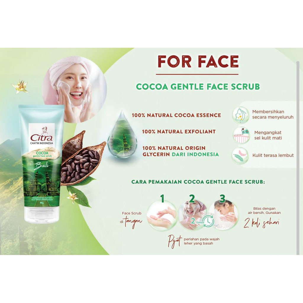 Citra Cocoa Gentle Face Scrub Sabun Pembersih Wajah