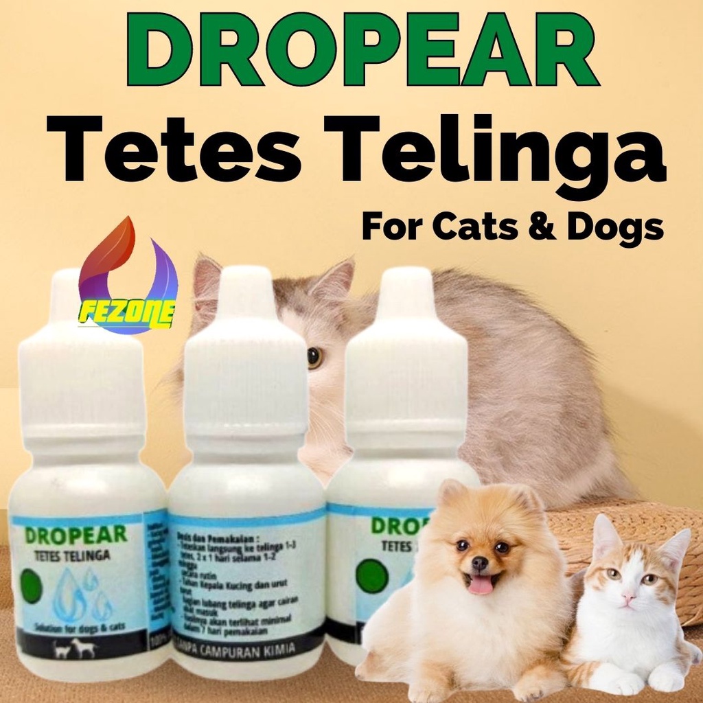 Obat Tetes Telinga Hewan Kucing Anjing 10ml FEZONE