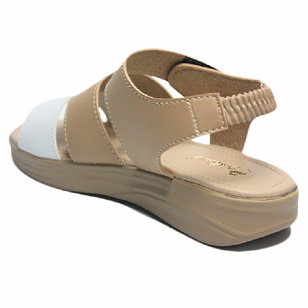 Dr. Kevin Women Flat Sandals Sandal Treples Wanita 571-551 - (2 Warna) Mocca/Hitam dan Putih/Mocca-3