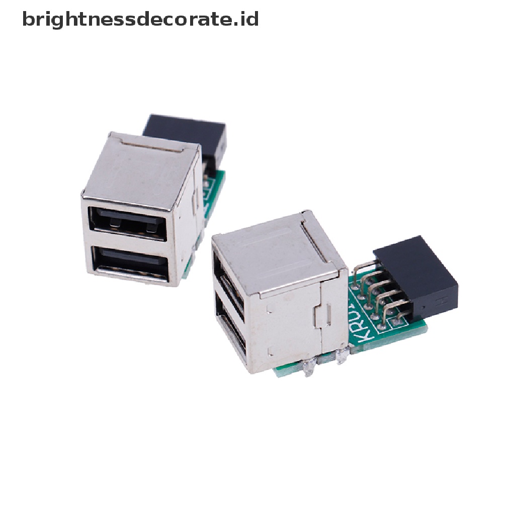 [birth] Internal motherboard 9pin to 2 port USB 2.0 a female adapter converter PCB board [ID]