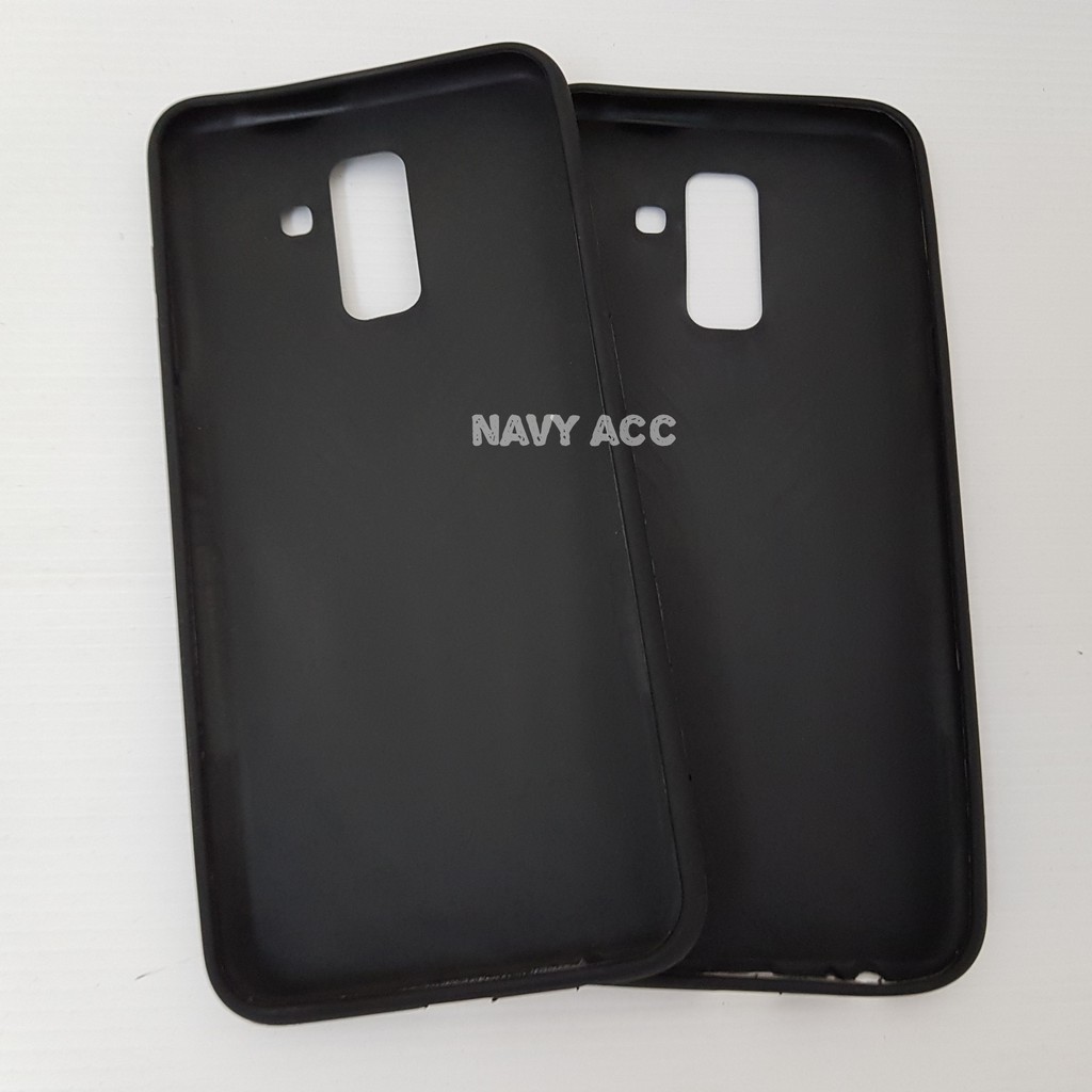 Case Samsung A6 Plus - Softcase SILICON THIN Doff BLACK MATTE A6 Plus