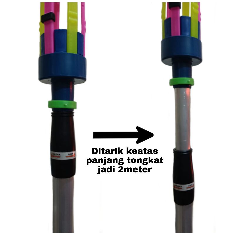 Tongkat Lampu 6 Jari Panjang 2meter Dexicon Stick Pengganti Lampu 2m