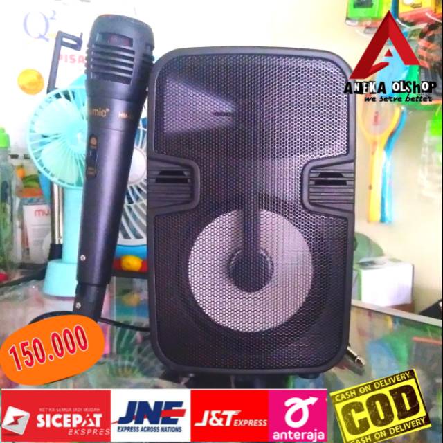 COD SPEAKER BLUETOOTH KARAOKE, GRATIS MIC 4inc