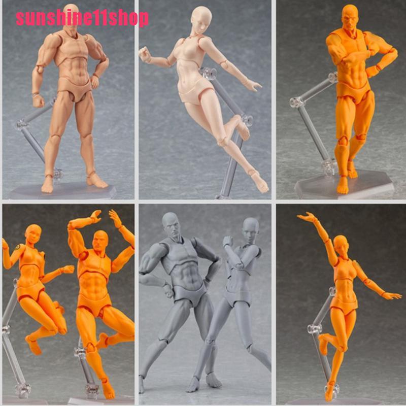 1 Set Action Figure Model Anime Menggambar Tubuh Manusia Untuk Seniman