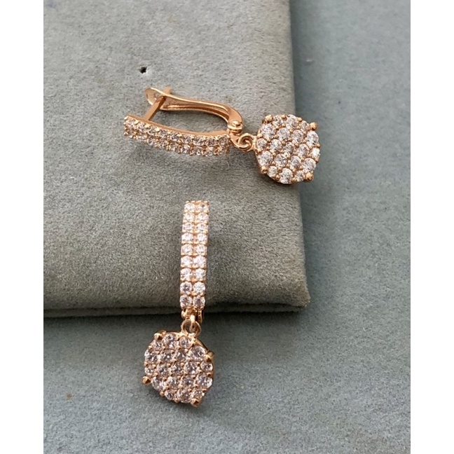 Anting Jepit Gantung Emas Asli kadar 700 16k