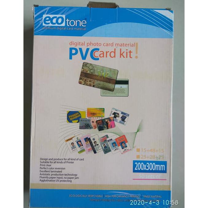 

IPROMOl Kertas PVC Bahan ID Card Instan - White Putih - ECOTone