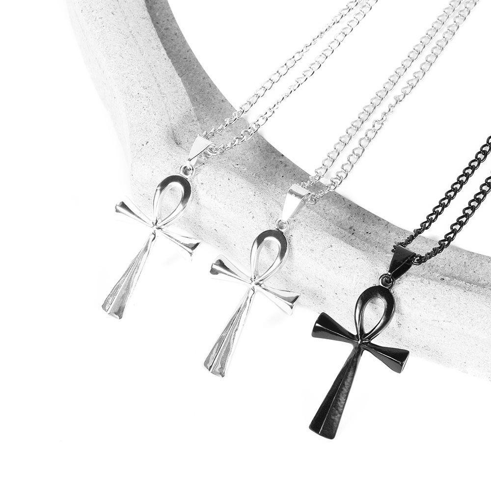 Needway  Kalung Salib Ankh Mesir Klasik Aksesoris Yesus Hadiah Untuk Pria Wanita Anti Karat Christs Jewelry Chain