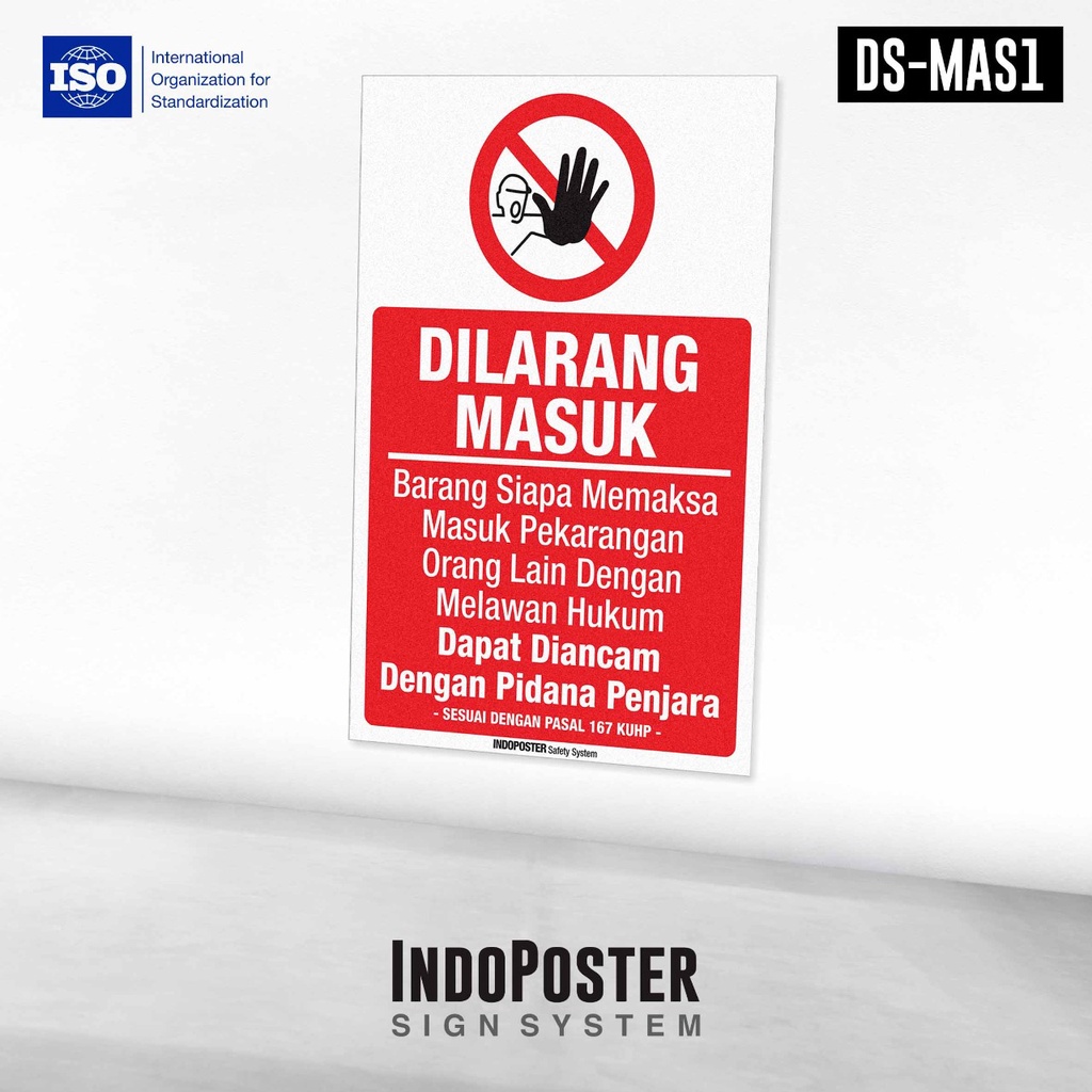 

Stiker Safety Sign Rambu K3 Dilarang Masuk Pekarangan Orang Lain Tanpa Izin