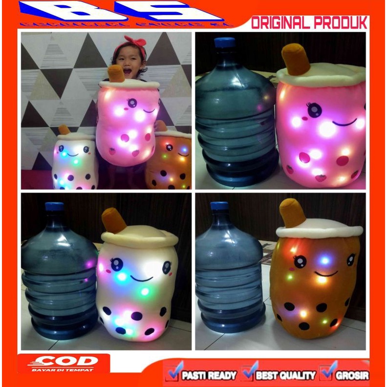 Boneka Boba Milk Tea JUMBO LED